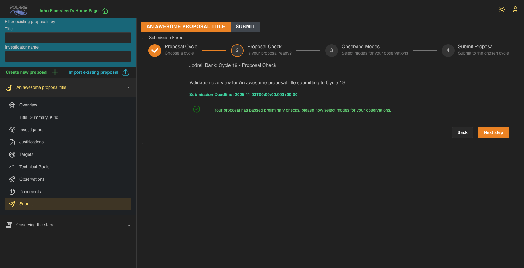 proposal submission ready